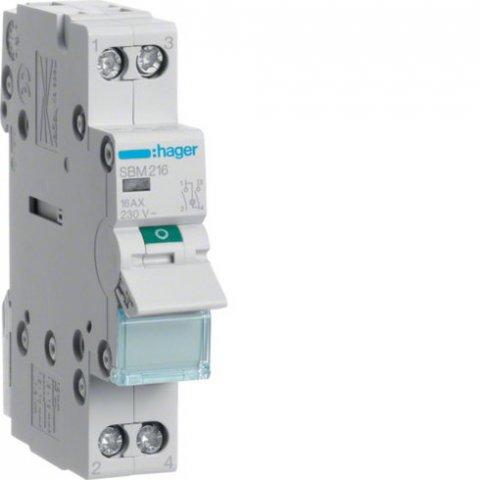 HAGER SBM225 - Vypínač s kontrolkou , 2S- 25A