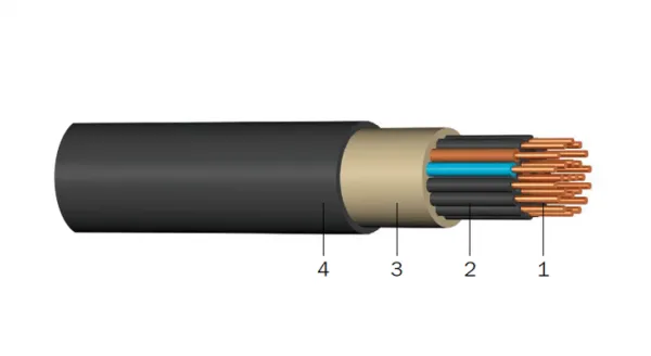 NKT CYKY-O 4x2,5 - Silový kabel pro pevné uložení, kulatý,