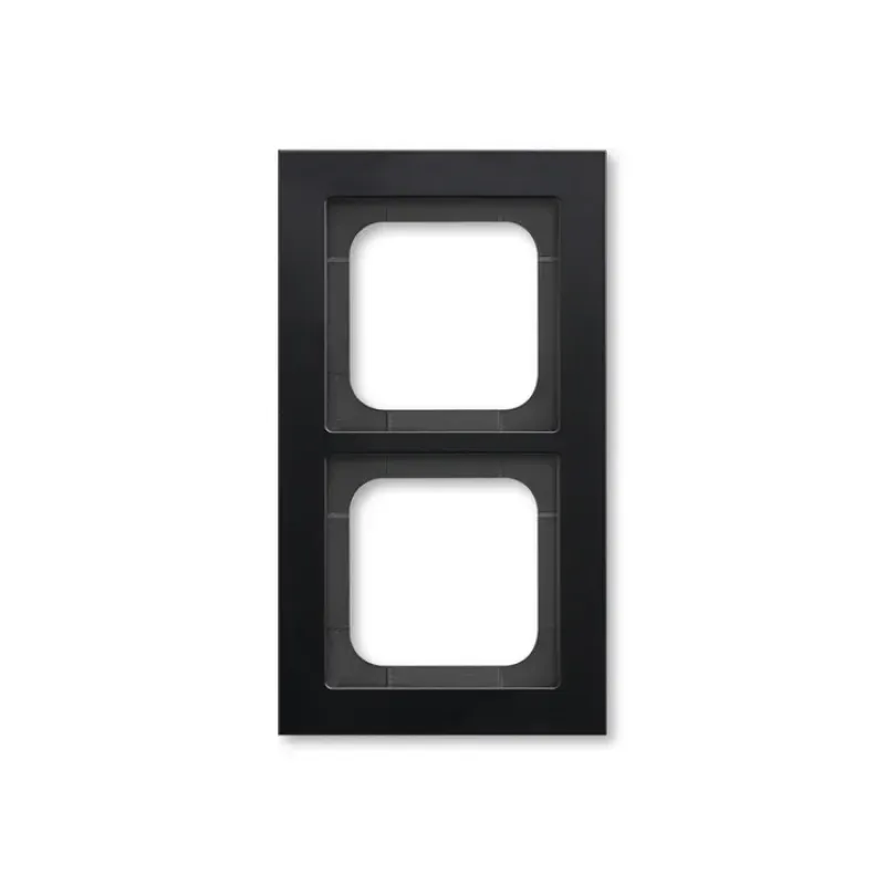 ABB BUSCH-AXCENT 2CKA001754A4704 Rámeček dvojnásobný, montáž vodorovná i svislá, mat černá