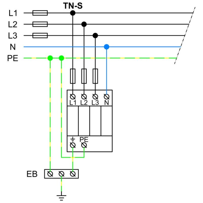 HAKEL 16085 HLSA12,5-275/4+0 M SPD - Svodič impulzních proudů a rázového přepětí T1+T2+T3