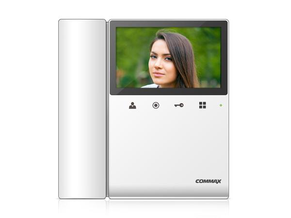 COMMAX CDV-43K2 bílý - videotelefon 4,3", CVBS, se sluch., 2 vst. verze 230Vac (0109-402)