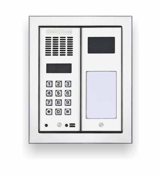 CZECHPHONE 4004005565-Zvonkové tablo DUO Standard: klávesnice až 12 jmen+RFID MIFARE(2M)-do rámu