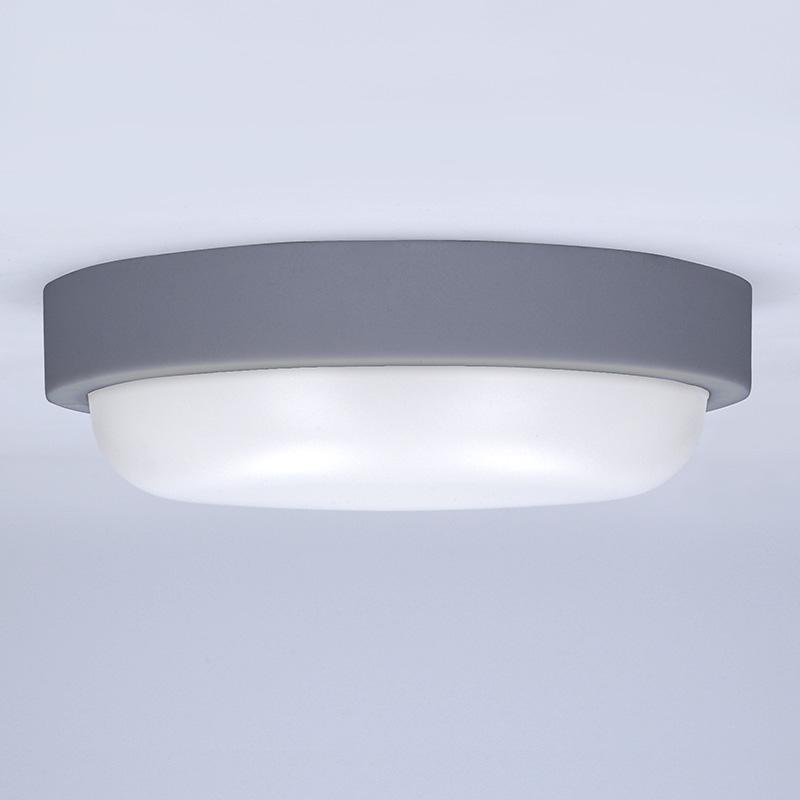 Solight LED venkovní osvětlení kulaté, 13W, 910lm, 4000K, IP54, 17cm, šedá barva