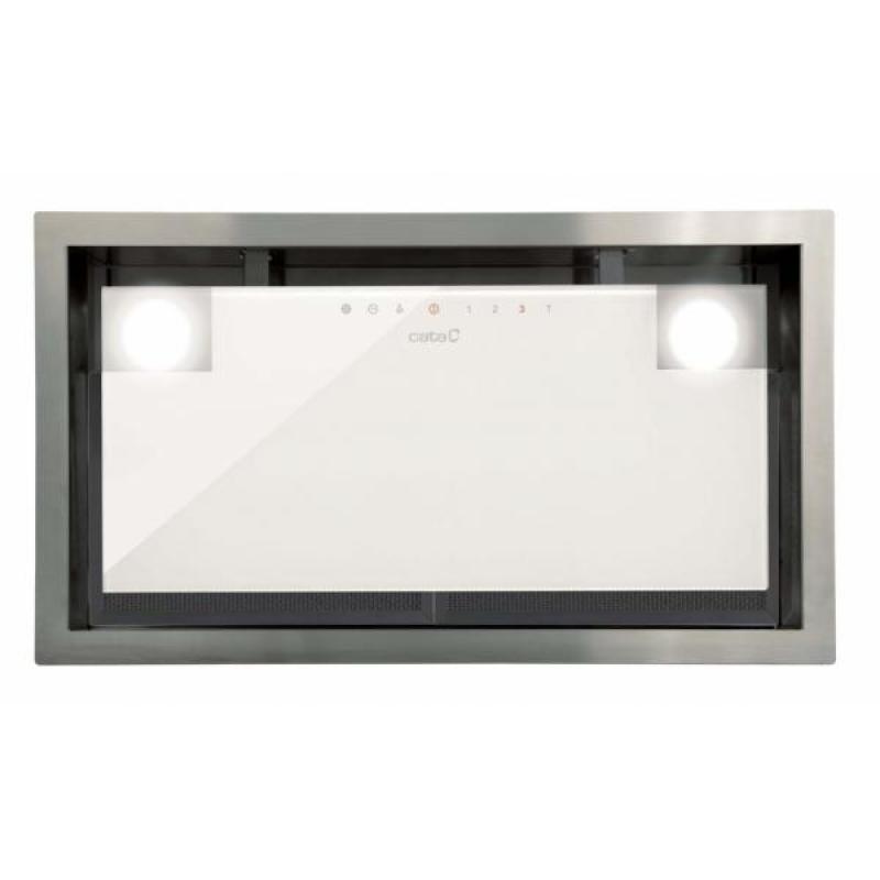CATA GC DUAL 45 Bílé sklo - Vestavná digestoř, 45 cm (pro 60 cm skříňku), nerez/bílé sklo