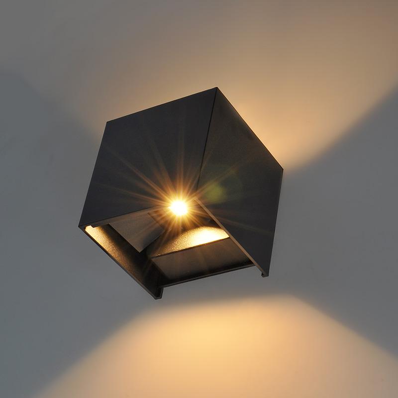 Solight LED venkovní nástěnné osvětlení Parma, 6W, 420lm, 3000K, černá