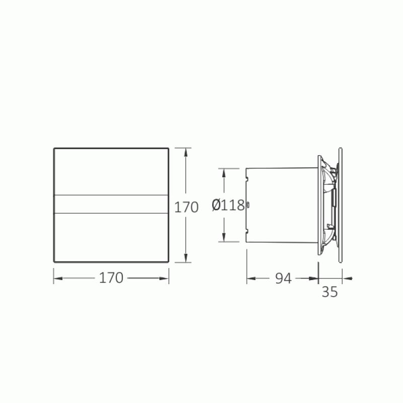 CATA e120 G-Ventilátor axiální na zeď či do stropu (00901000)