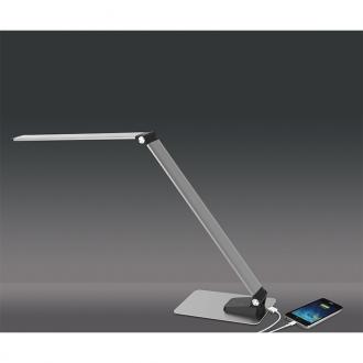 Solight LED stolní lampička stmív.á, 11W, změna chromatičnosti, broušený hliník, stříbr.