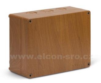 ELCON K010.9 - Rozbočovací krabice IP55, 219x167x99, dekor dub,(00484)
