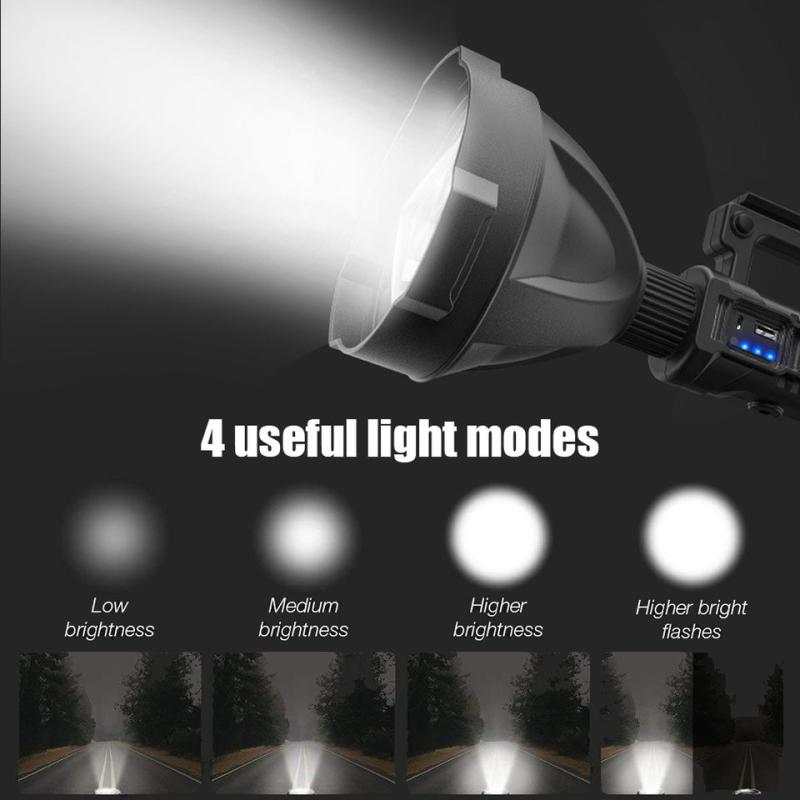 Solight LED ruční svítilna nabíjecí s power bankem, 800lm, Li-Ion, USB