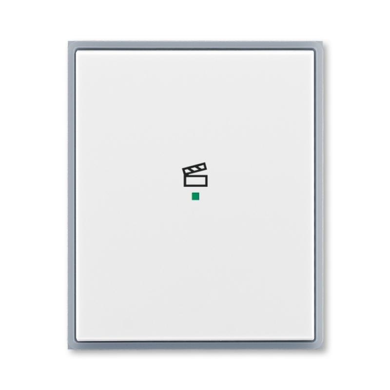 ABB 6220E-A01003 04 - Kryt 1násobný, symbol „scény“, bílá/ledová šedá, Element
