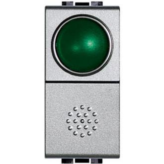 Bticino LIVING.LIGHT NT4038V - Tlačítko s zeleným difuzorem, 1M, Tech