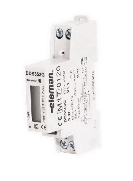 ELEMAN DDS353 50A MID -  Elektroměr jednofázový na DIN, 1mod, LCD,fakturační (1008811)