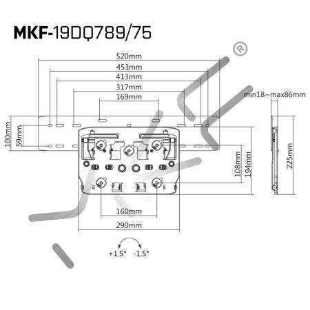 MKF-19DQ789/75 - Držák pro QLED TV značky Samsung® Q7™, Q8™, Q9™, Q7FN™, Q9FN™