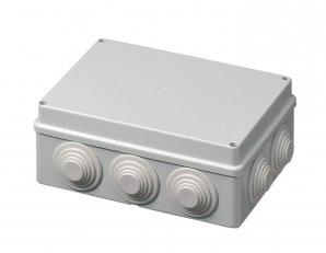 MALPRO S-BOX 406M - Elektroinstalační krabice na zeď, 190x140x70mm. IP55, 10 průchodek