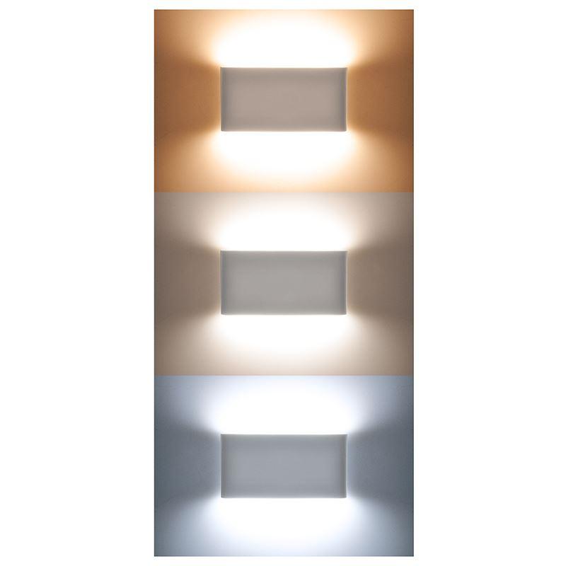 Solight LED venkovní nástěnné osvětlení Modena, 12W, 680lm, 120°, bílá
