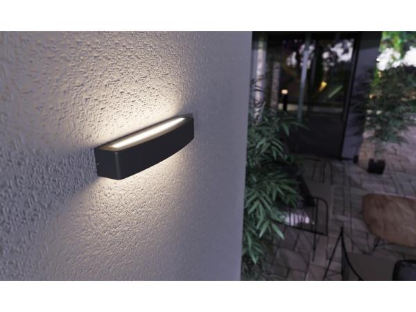 PANLUX PN42100015 - BLOCO 10W tVenkovní nástěnné LED svítidlo, antracit