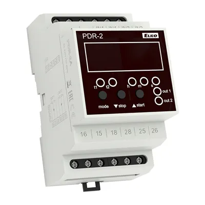 ELKO EP PDR-2A /230V - Programovatelné digitální relé, 16 funkcí, výstup 2x16A (303)