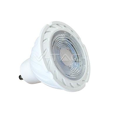 LED Spotlight SAMSUNG CHIP - GU10 7W Plastic SMD with Lens 6400K,  VT-277