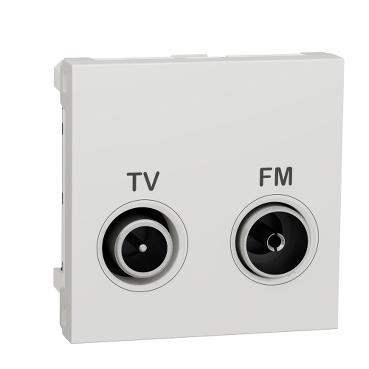 SCHNEIDER Unica NU345318 - Zásuvka TV/R průběžná 1,5 dB, 2M, bílá