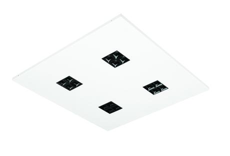 MODUS ES4000A4BC80/44/600/ND/EU - ES4000, vestavný čtverec A, bílé těleso, modul 600, černý reflekto