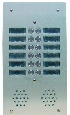 URMET AV2012P Vandalizmu odolný tlačítkový panel, 12 tlačítek, 2 sloupce