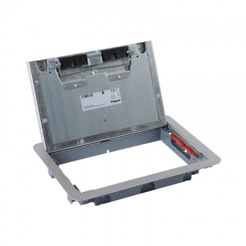 LEGRAND 088005  -  Kryt podlahové krabice s rámečkem,  16/24 mod, kovový, nerez