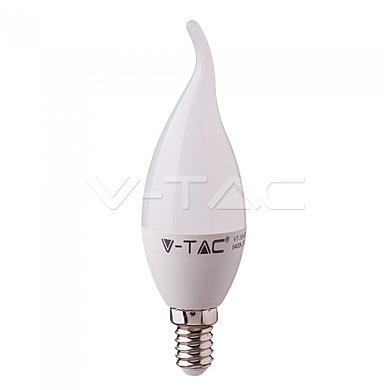 LED Bulb - SAMSUNG CHIP 5.5W E14 Plastic Candle Flame 3000K,  VT-258