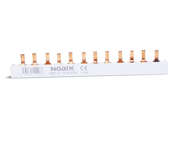 NOARK BBP 3L 10 M12 EU -  Propojovací lišta pro úzké jističe NOARK, 3f, 12mod. (111406)