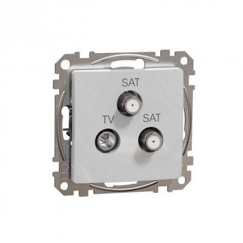 SCHNEIDER Sedna  SDD113481S - TV-SAT-SAT zásuvka koncová 4dB, Aluminium