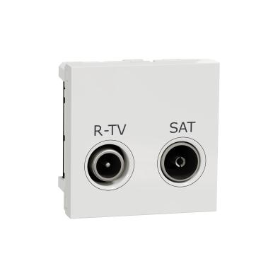 SCHNEIDER Unica NU345418 - Zásuvka TV-R/SAT individuální 2dB, 2M, bílá