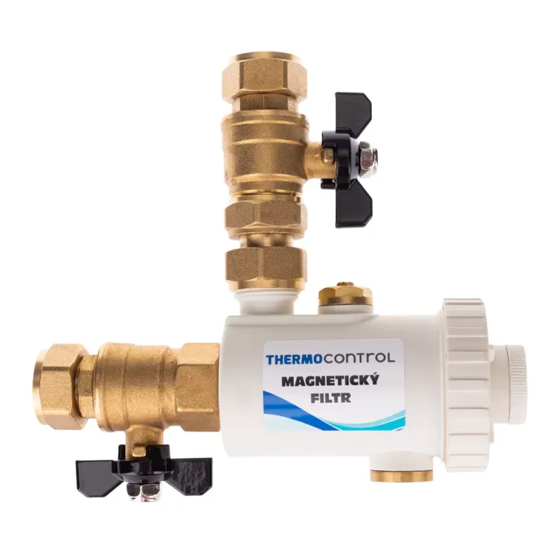 THERMO-CONTROL TC MF02W mini - Malý magnetický filtr k montáži do ÚT, bílý, 3/4"