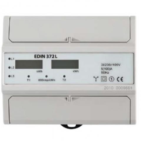SEZ EDIN EDIN 372M - Elektroměr 5-100 A, 2 tarif, 3 fázový, mechanický číselník, 7M/DIN