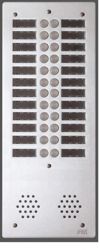 URMET AV2024P Vandalizmu odolný tlačítkový panel, 24 tlačítek, 2 sloupce