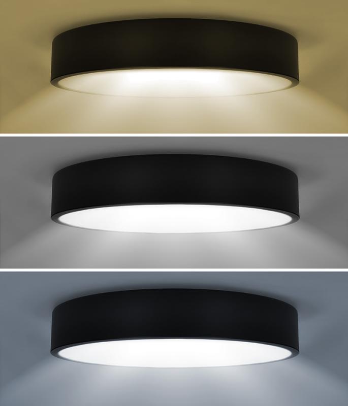 Solight LED stropní osvětlení 3CCT, 36W, 2100lm, 30cm, 3000/4000/6000K, černá