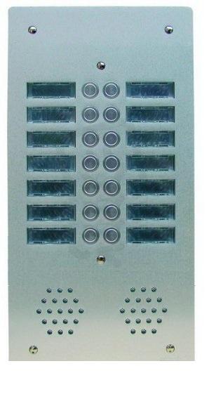 URMET AV2014P Vandalizmu odolný tlačítkový panel, 14 tlačítek, 2 sloupce