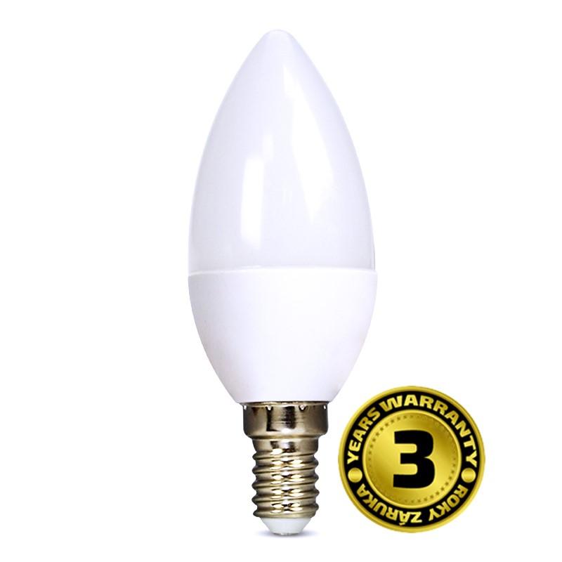 Solight LED žárovka, svíčka, 6W, E14, 4000K, 510lm