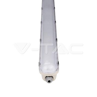 LED Waterproof Fitting M-SERIES 1500mm 48W 4000K Transparent SS Clip 120LM/W