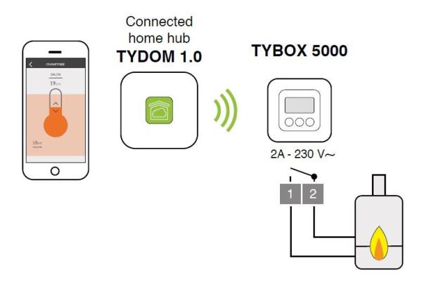 DELTA DORE TYBOX 5000 connected pack, internetový termostat  - Internetový termostat TYBOX 5000 s br