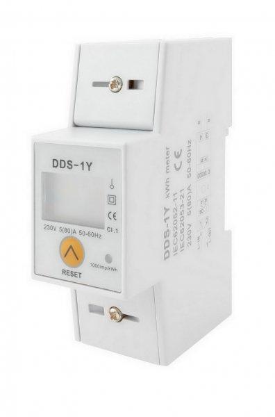 ELEMAN DDS-1Y RESET 80A - Elektroměr 2mod., 1fáz,LCD, funkce nulování (1000899)