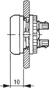 EATON M22-D-W Ovládací hlavice tlačítka, zapuštěné tl., bez aretace, kroužek,bílá(216592)