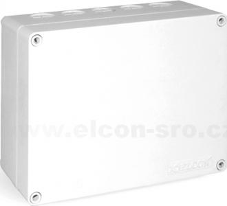 ELCON K010.5 C3 - Rozbočovací krabice IP55, 219x167x99, tm. hnědá, nehořlavá (00594)