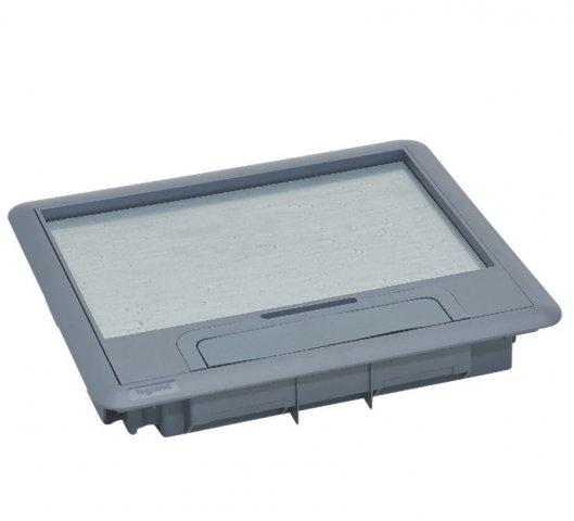 LEGRAND 088001  -  Kryt podlahové krabice s rámečkem,  12/18 mod, plast, šedý