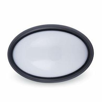 12W LED Full Oval Ceiling Lamp Black Body IP66 White,  VT-8010