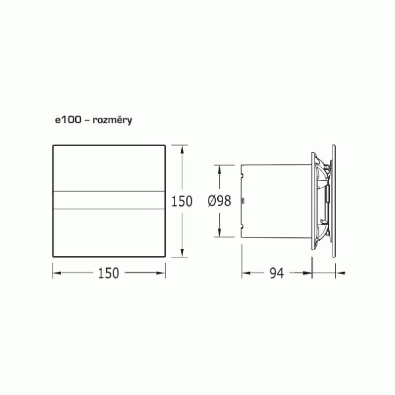 CATA e100 GBT-Ventilátor axiální na zeď či do stropu (00900502)