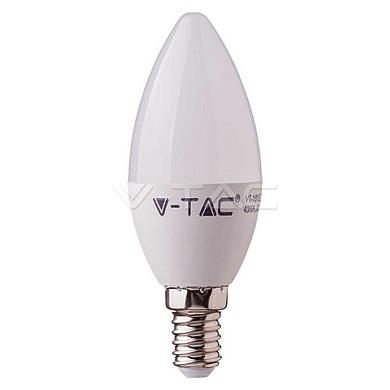 LED Bulb - SAMSUNG Chip 5.5W E14 Plastic Candle White,  VT-226