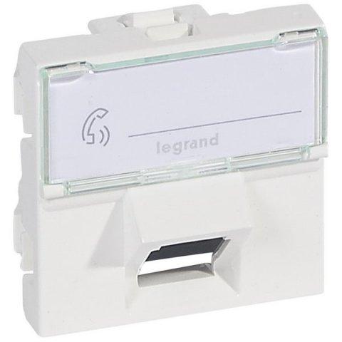 LEGRAND Mosaic 076505 - Zásuvka datová,náklon 45°, FTP 1xRj45 C6, 2M, bílá