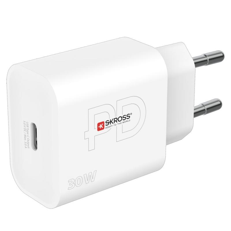 SKROSS USB-C nabíjecí adaptér Power charger 30W EU, Power Delivery, typ C