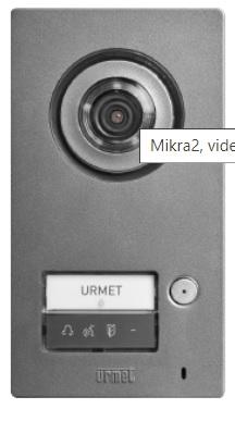 URMET 1784/1 - Tlačítkový panel MIKRA2, kamera, hlas. jedn., 1 tlač., do systému 1083