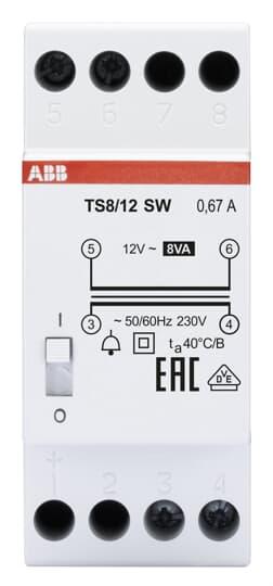ABB  TS8/12sw - Transformátor zvonkový bezpečnostní (2CSM081402R0811)
