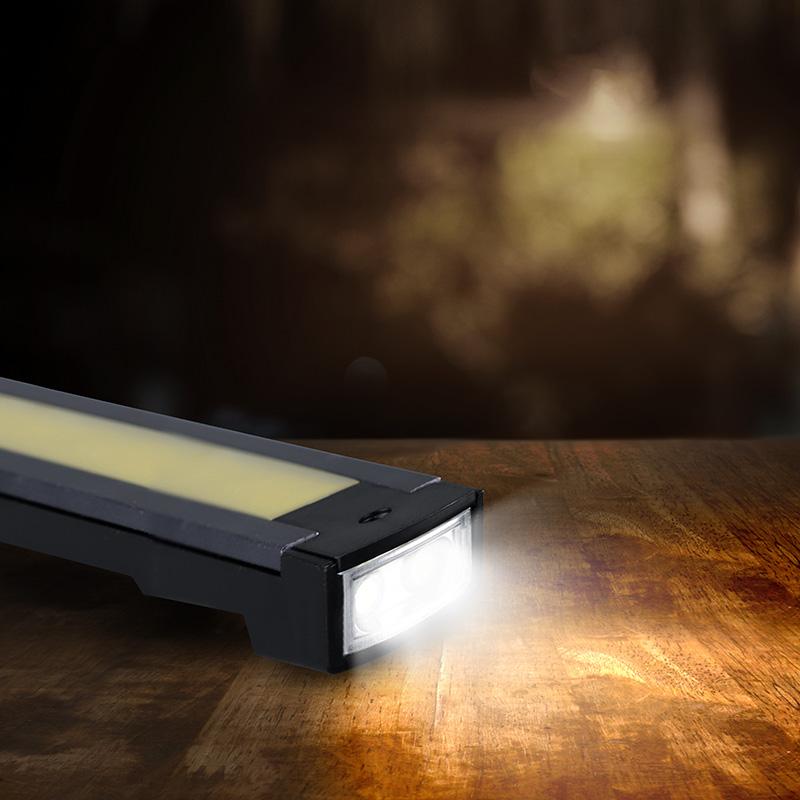 Solight pracovní nabíjecí LED lampa,  500lm + 70lm, COB, Li-Ion, USB, černooranžová